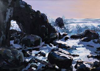 Bub Gibbons oil painting Washington Coastal Landscape