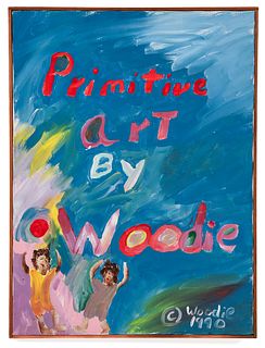 Woodie Long painting Primitive Art By Woodie