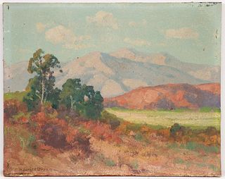 Maurice Braun Oil on Board California Landscape 