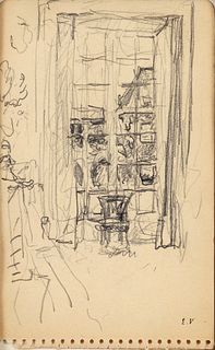 Edouard Vuillard View from the Window Pencil Drawing