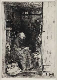 James Whistler Etching La Vieille aux Loques