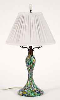 Polychrome Millefiori Murano Glass Lamp 