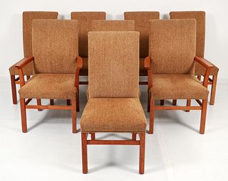 8 Upholstered Cherry Stickley Chairs 2012