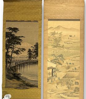 (2) Vintage Japanese Scrolls (A)