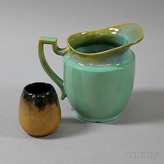 Fulper Pottery Pitcher and a Small Vase