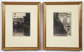 2 William C. Odiorne Paris Scene Photographs 1920s