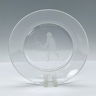 Arcoroc France Glass Plate, Tennis Player