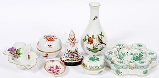 HEREND HUNGARIAN HAND PAINTED PORCELAIN SEVEN