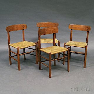 Four Scandinavian Design Dining Chairs