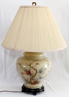GLASS HAND PAINTED LAMP