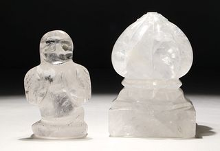 Asian Carved Rock Crystal Objects