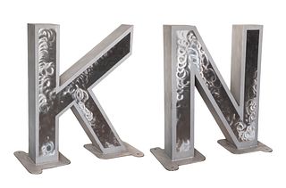 Kenneth Nelson (American, 1932-2022) Steel Letter Sculptures