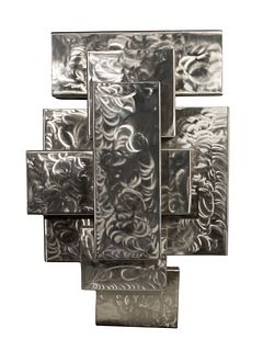 Kenneth Nelson (American, 1932-2022) 'Walled Cubes' Metal Sculpture