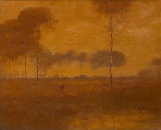 Follower of George Inness (American, 1825-1894) Oil on Canvas