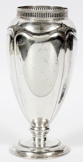 COOPER BROTHERS SILVER PLATE FLOWER VASE