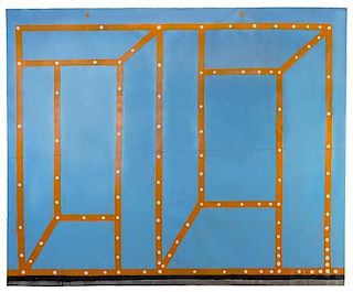 Chris Martin, (American, b. 1954), Double Orange Coney Island Vodou Painting, 1999-2000