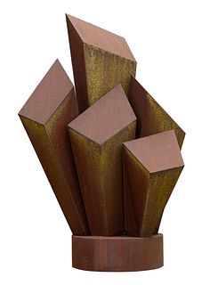 Kenneth Nelson (American, 1932-2022) 'Trapezoid' Steel Sculpture