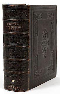 SAMUEL BAGSTER & SONS LEATHER BIBLE LONDON 1840