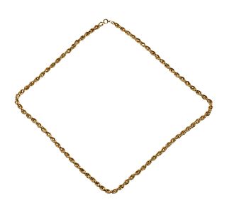 14k Yellow Gold Twisted Rope Necklace