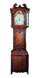 English George III Style Mahogany Tall Case Clock