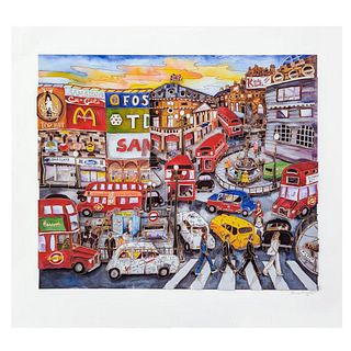 Linnea Pergola, "Piccadilly Circus" 3D Limited Edition, Hand Signed with Letter of Authenticity.