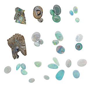 COLLECTION OF UNMOUNTED OR CARVED OPALS