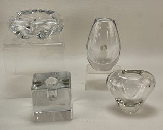 COLLECTION OF MID CENTURY ART GLASS HOLMEGAARD, KOSTA & MORE