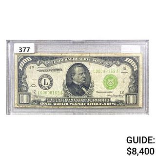 1934 $1000 Fed. Reserve Note San Francisco