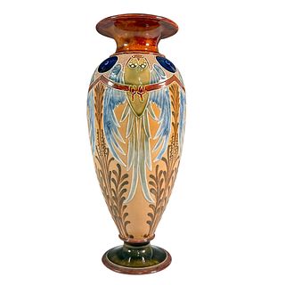 Doulton Lambeth Florence Barlow Budgerigar Vase