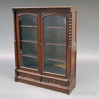 English Carved Oak Bookcase
