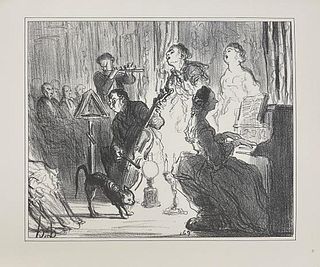 Honore Daumier - An Orchestra In a Fashionable House