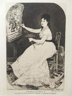 Edouard Manet (After) - Portrait of Mademoiselle Eva