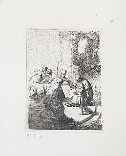 Rembrandt van Rijn - Jesus Parlant Aux Docteurs