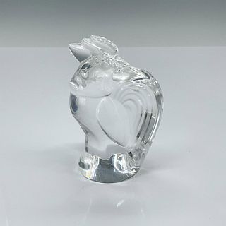 Steuben Glass Crystal Rooster Hand Cooler