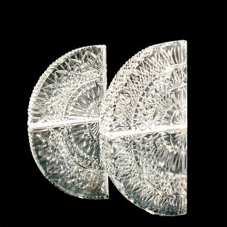 Pair of Crystal Quadrant Bookends