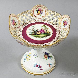 Meissen Porcelain Reticulated Compote