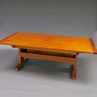 Large Cherry Trestle Table