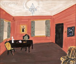 Nicolai Ivanovitch Vasilieff (Russian/American, 1892-1970)  Interior Scene.