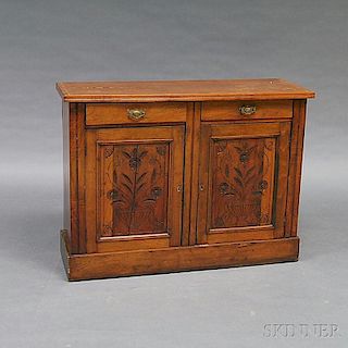 Victorian Carved Walnut Cabinet