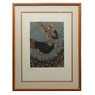 FRANCISCO TOLEDO, Los pájaros, Firmado, Grabado al aguatinta 29 / 30, 46 x 37 cm imagen / 76 x 56 cm papel