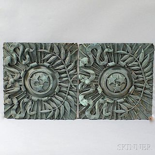 Pair of Copper Architectural Elements