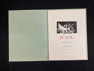 IF YOU Poems by Robert Creeley 200 copies 1956