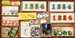 COLLECTION OF NOVELTY BRIDGE GAME PLACE NUMBERS