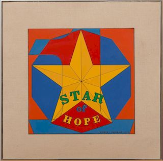 ROBERT INDIANA (b. 1928): STAR OF HOPE: TWO PLAQUES