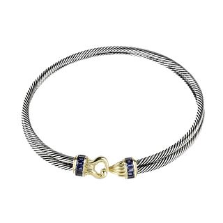 Tanzanite, 14K and Silver Choker Necklace