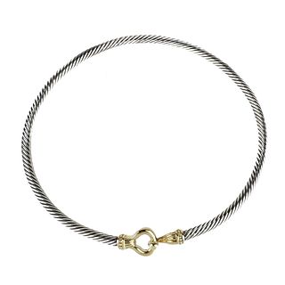 14K and Silver Choker Necklace