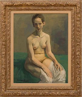 RAPHAEL SOYER (1899-1987): SEATED NUDE