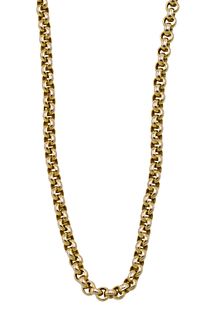 14K Yellow Gold Chain with Circle Links
