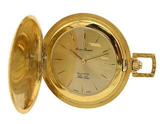 Lucien Piccard 14K Yellow Gold Closed Face Pocket Watch