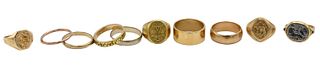 Group of 14K Yellow Gold Rings